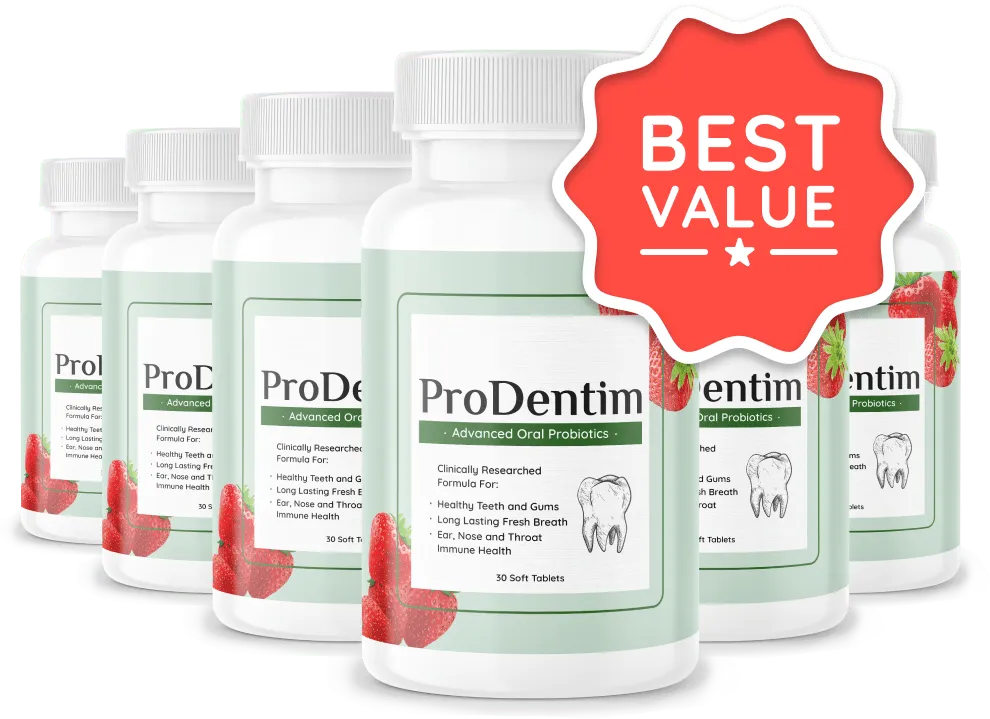 ProDentim product bottle on a clean surface